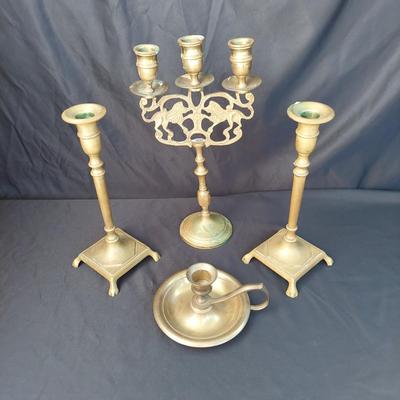 Vintage Brass Candlesticks (OB4-BBL)
