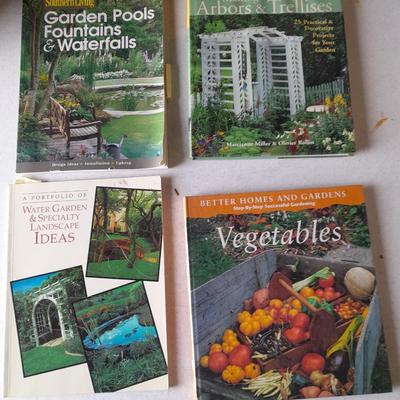 Garden books Garden pools Arbors and trellises Landscaping and Vegetables