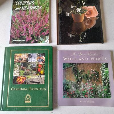 Gardening books Walls and Fences, Conifers and heathers, Gardening essentials