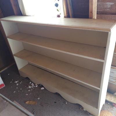 Vintage Solid Wood Scalloped Bookshelf (OB4-BBL)