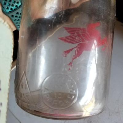 Mobil Glass Oil Jar