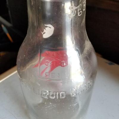 Mobil Glass Oil Jar