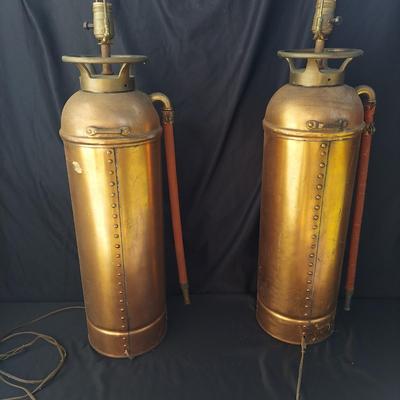 Antique Fire Extinguisher Lamps (OB4-BBL)