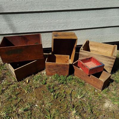 Old Wooden Ad Crates and Boxes (OB4-BBL)