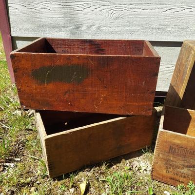 Old Wooden Ad Crates and Boxes (OB4-BBL)