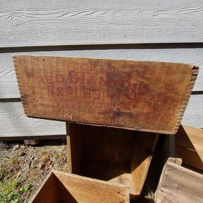 Old Wooden Ad Crates and Boxes (OB4-BBL)