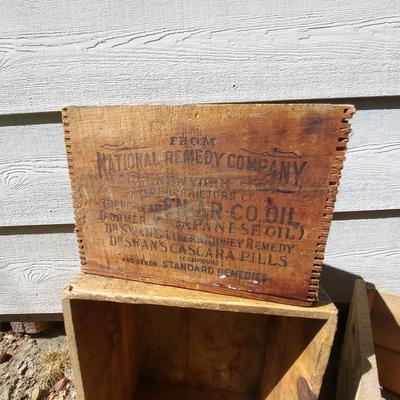 Old Wooden Ad Crates and Boxes (OB4-BBL)
