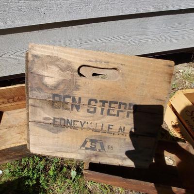 Old Wooden Ad Crates and Boxes (OB4-BBL)