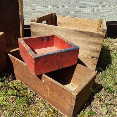 Old Wooden Ad Crates and Boxes (OB4-BBL)