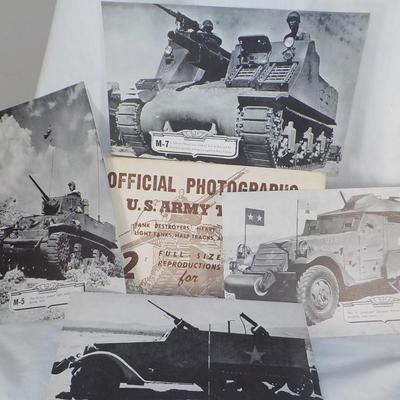 Official WW2 Photographs of U.S. Army Tanks (12). / est. $12 to $25.