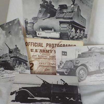 Official WW2 Photographs of U.S. Army Tanks (12). / est. $12 to $25.
