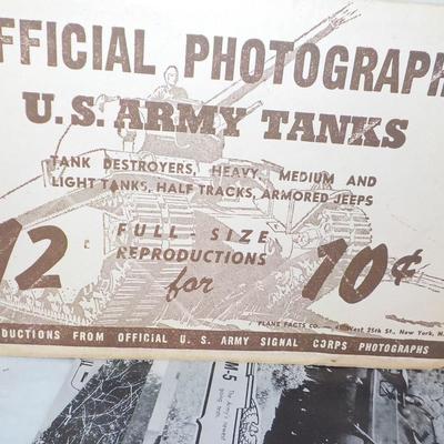 Official WW2 Photographs of U.S. Army Tanks (12). / est. $12 to $25.
