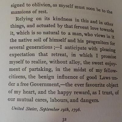 George Washington's Farwell Address, Looks authentic . est. $20 to $130.