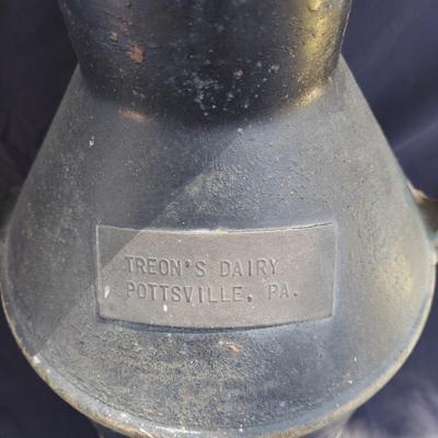 Vintage Glass Milk Bottles and Metal Milk Pail (OB4-BBL)