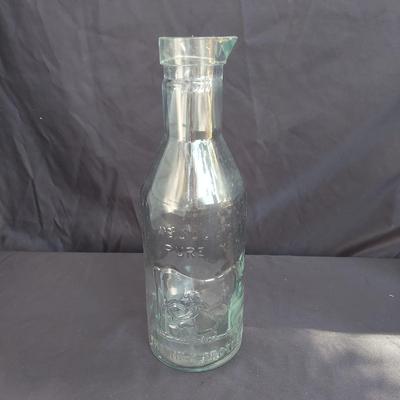 Vintage Glass Milk Bottles and Metal Milk Pail (OB4-BBL)