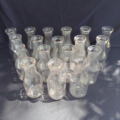 Vintage Glass Milk Bottles and Metal Milk Pail (OB4-BBL)
