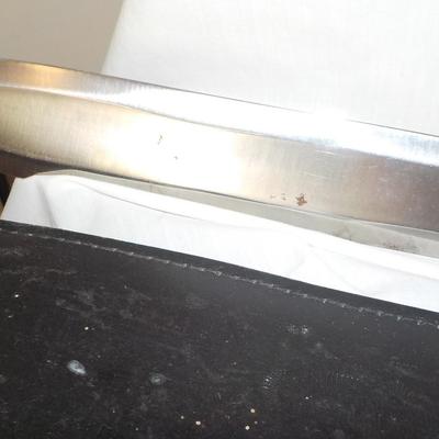 Swedish Armor sword approx. 26 in. with leather scabbard. est. $50 to $130..