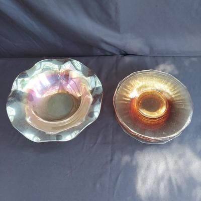 Vintage Carnival Glass Dishes and more (OB4-BBL)
