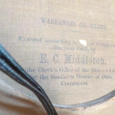 1 st .Lithography of President George Washington Dated on back 1861./est. $75 to $300.