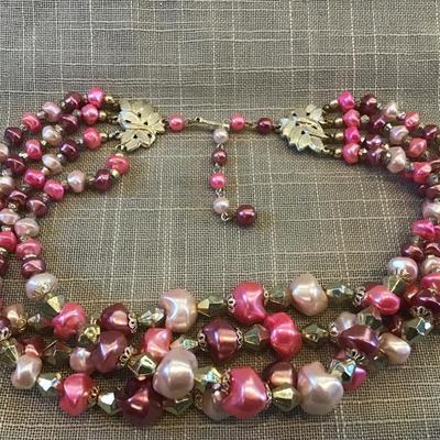 Beautiful Vintage Japan 4 Strand Necklace
