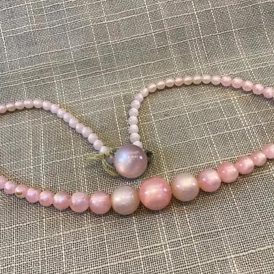 Vintage Moonglow Beaded Necklace