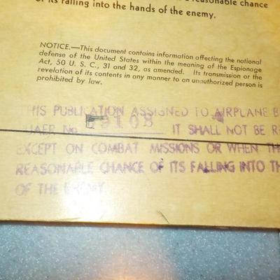 World War 2 Pilots Secret Flight Hand book & Shot Down Planes .est $20 to $40.