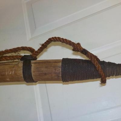 REAL-  7 foot Harpoon (Fall River) with rope and arrow. est. $80 TO $275.