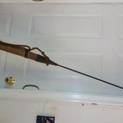 REAL-  7 foot Harpoon (Fall River) with rope and arrow. est. $80 TO $275.