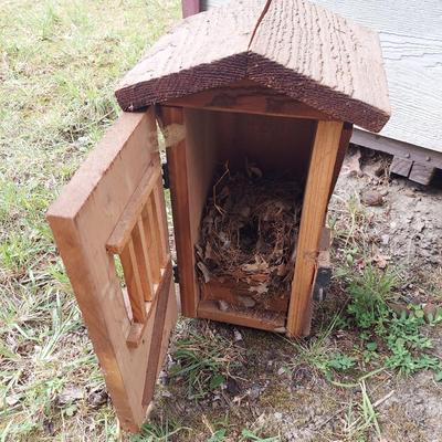 Wooden Outhouse Birdhouses & Wheelbarrows (OB4-BBL)