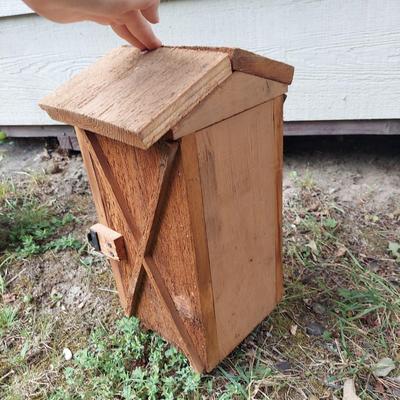 Wooden Outhouse Birdhouses & Wheelbarrows (OB4-BBL)