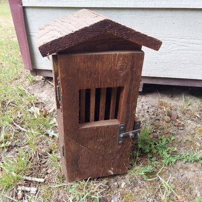 Wooden Outhouse Birdhouses & Wheelbarrows (OB4-BBL)
