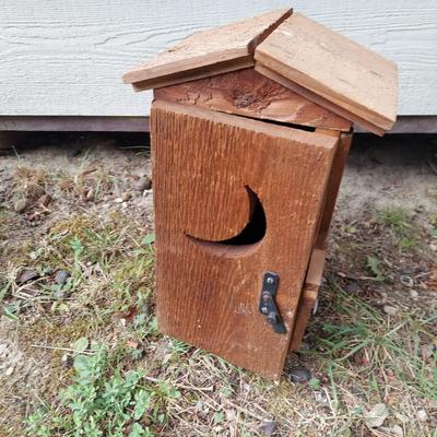 Wooden Outhouse Birdhouses & Wheelbarrows (OB4-BBL)