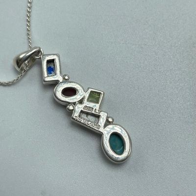 Two 925 Multicolored Gem Stone Sets (B3-KW)