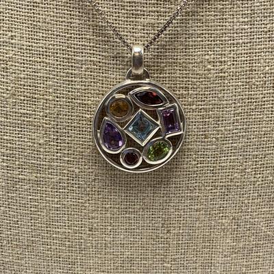 Two 925 Multicolored Gem Stone Sets (B3-KW)