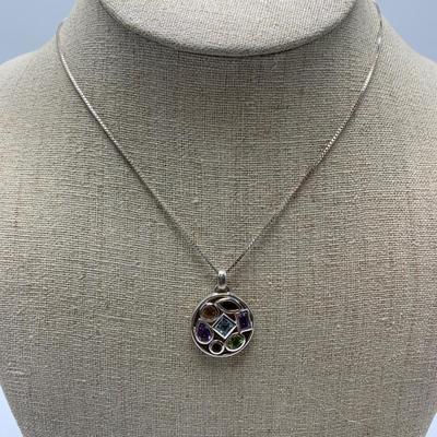 Two 925 Multicolored Gem Stone Sets (B3-KW)