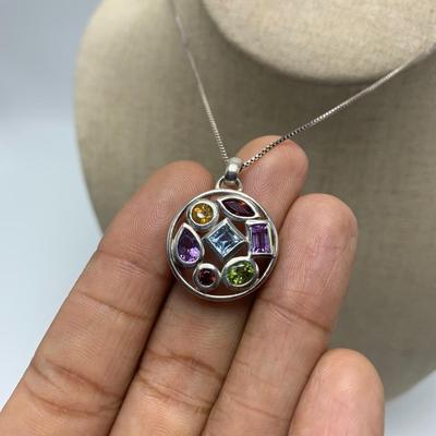 Two 925 Multicolored Gem Stone Sets (B3-KW)