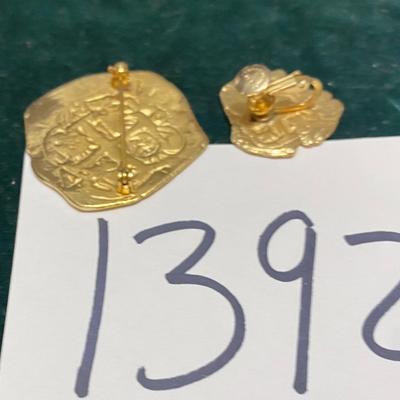 Vintage Pin and 1 Clip Earring