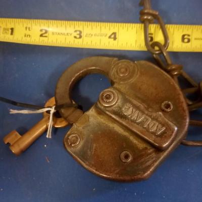 LOT 100   OLD RAILROAD LOCK WITH THE KEY