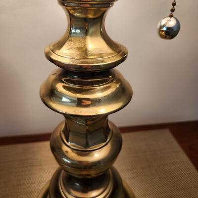 Heavy Brass Metal Table lamp 2 Lights