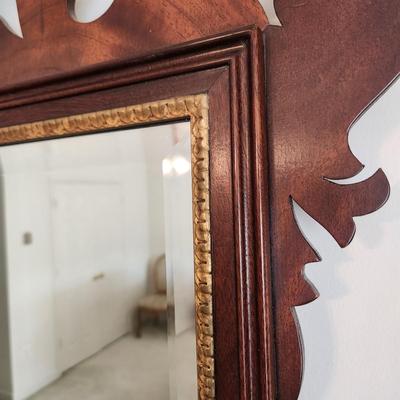 Henkel Harris Genuine Mahogany Beveled Mirror 28x45