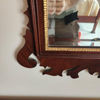 Henkel Harris Genuine Mahogany Beveled Mirror 28x45