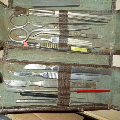 Alligator skin Vintage Doctors Surgery Kit 1900's/ est $55 to $200.