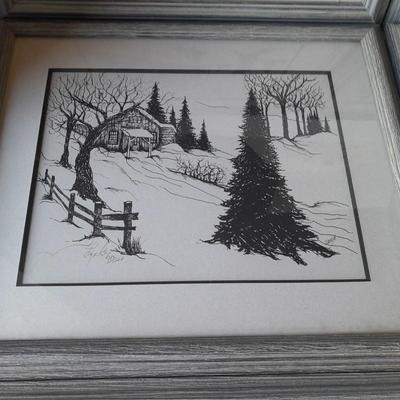 RARE Seven Greeley Independance Holiday Framed Prints Numbered and Signed