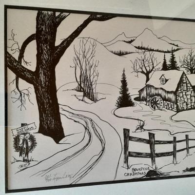 RARE Seven Greeley Independance Holiday Framed Prints Numbered and Signed