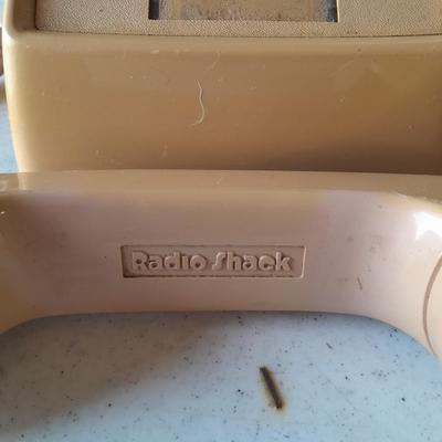 Two vintage push button / touch tone phones Radio Shack and Stromberg