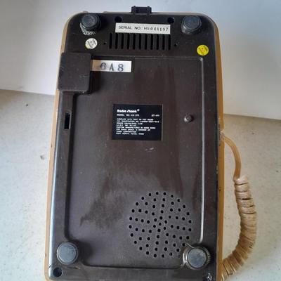 Two vintage push button / touch tone phones Radio Shack and Stromberg