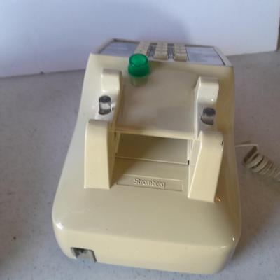 Two vintage push button / touch tone phones Radio Shack and Stromberg