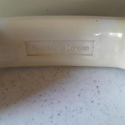 Two vintage push button / touch tone phones Radio Shack and Stromberg