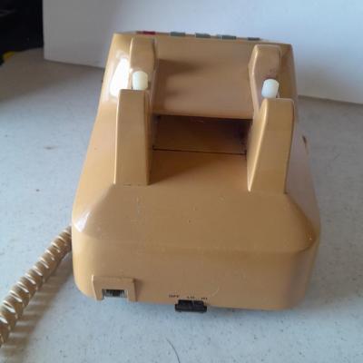 Two vintage push button / touch tone phones Radio Shack and Stromberg