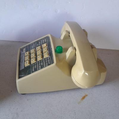 Two vintage push button / touch tone phones Radio Shack and Stromberg